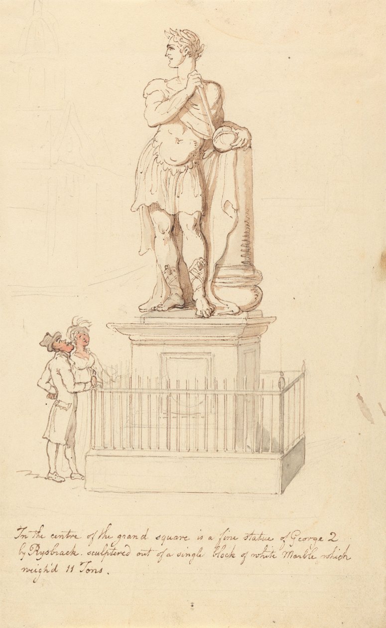 Estatua de Jorge II, Greenwich de Thomas Rowlandson