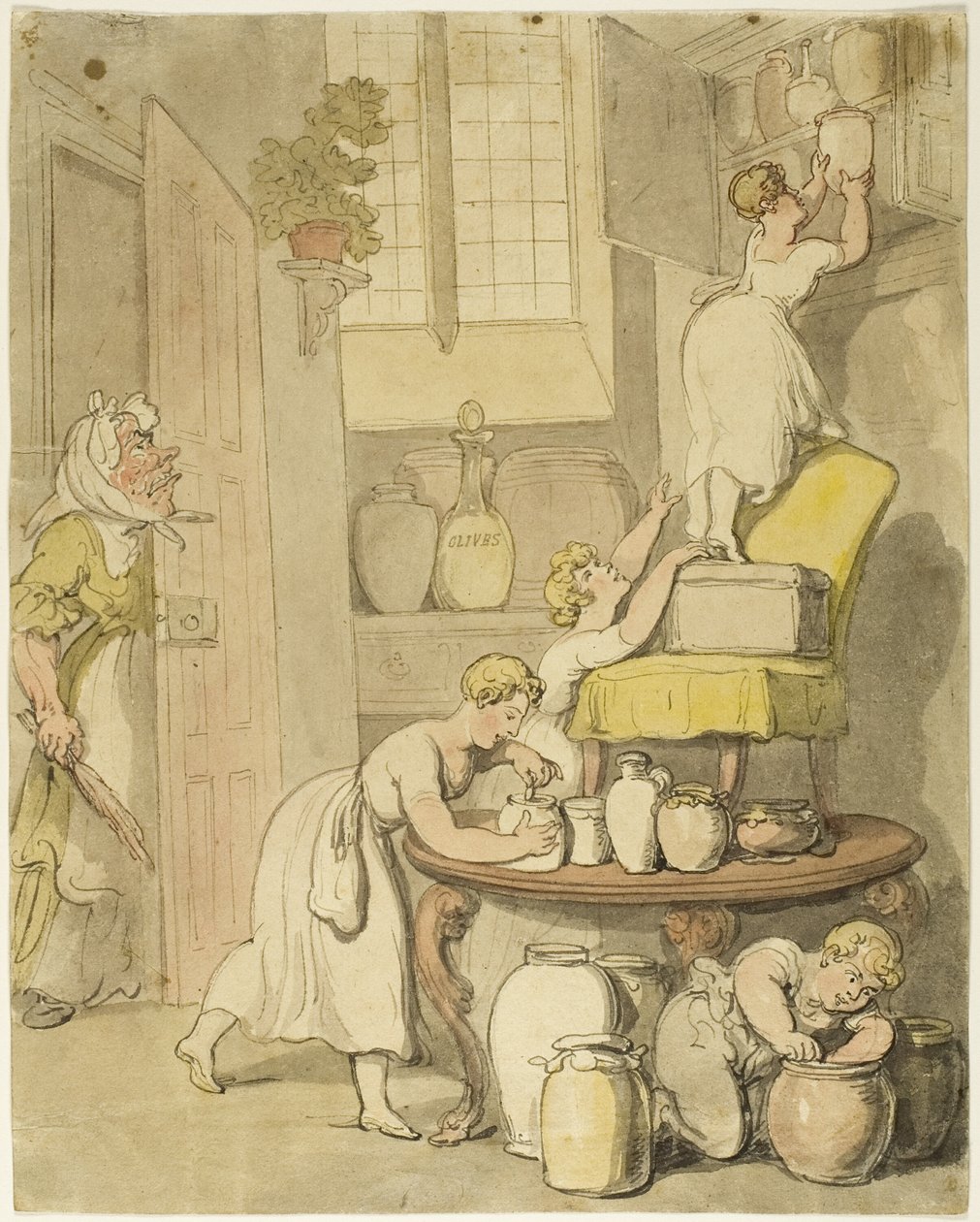 Robando las conservas de Thomas Rowlandson
