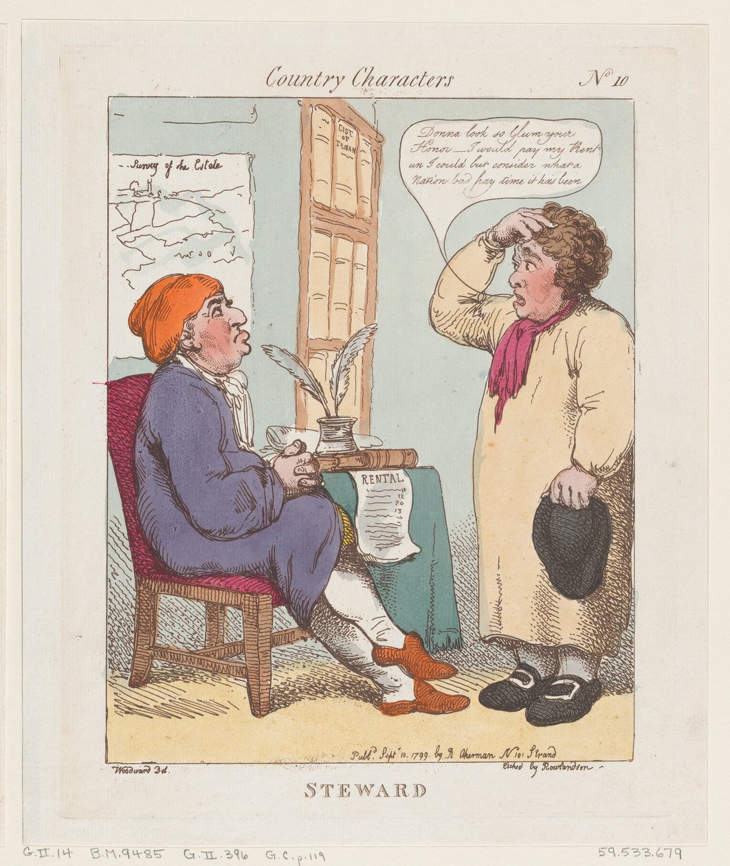 Mayordomo, 10 de septiembre de 1799 de Thomas Rowlandson