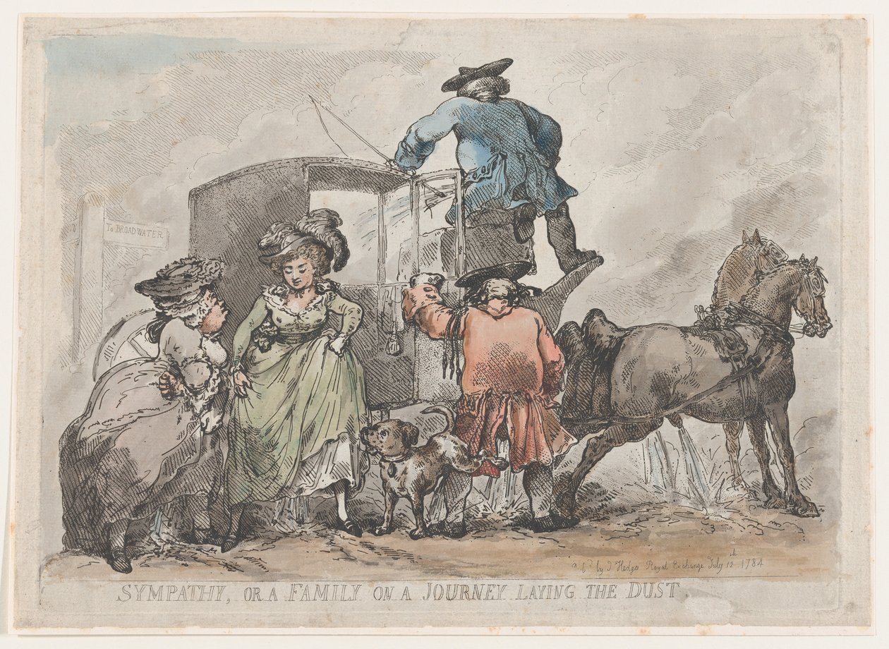 Simpatía, o una familia en un viaje echando el polvo, 12 de julio de 1784 de Thomas Rowlandson