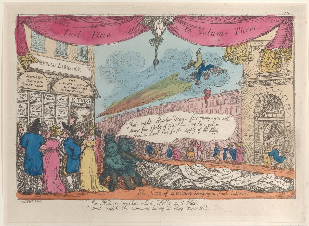 Cola al volumen tres: El genio de la caricatura trayendo nuevos suministros, 1808-21 de Thomas Rowlandson