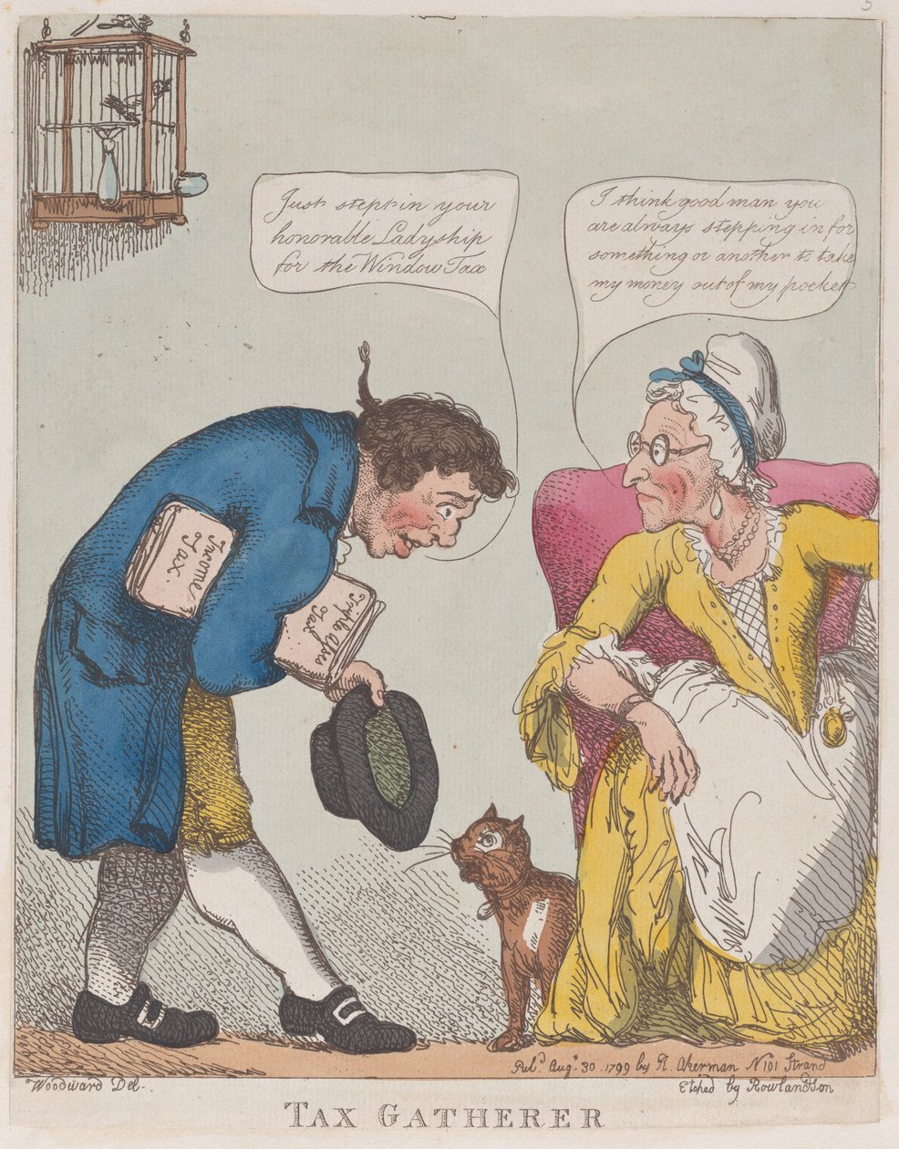 Recaudador de Impuestos, agosto 30, 1799 de Thomas Rowlandson