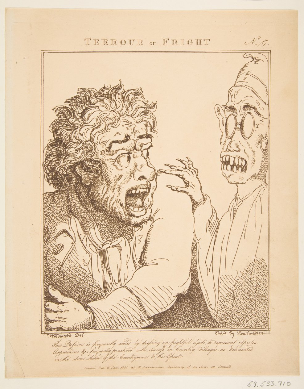 Terror o Miedo Le Brun Travestido, o Caricaturas de las Pasiones de Thomas Rowlandson