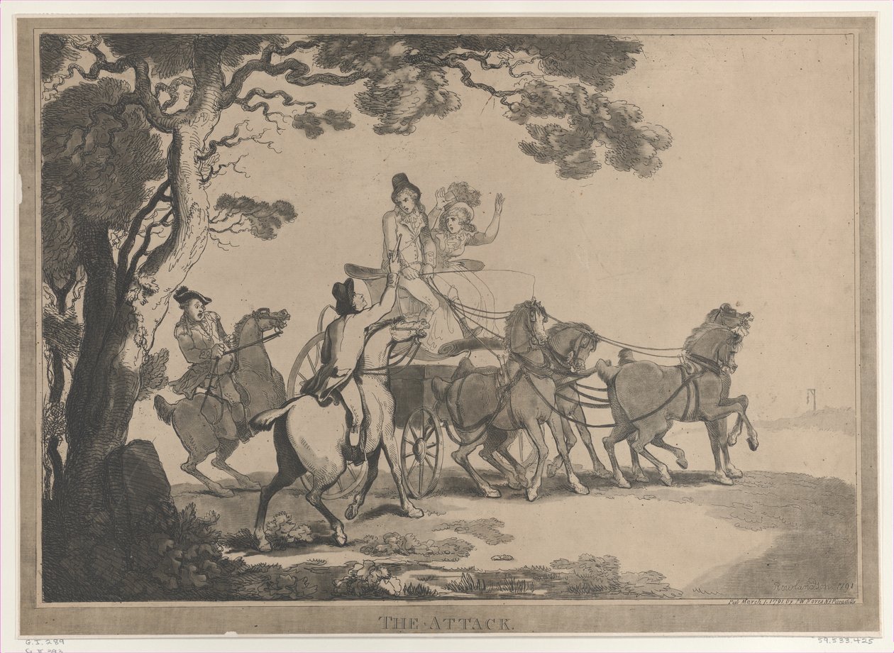 El ataque, 1 de marzo de 1791 de Thomas Rowlandson
