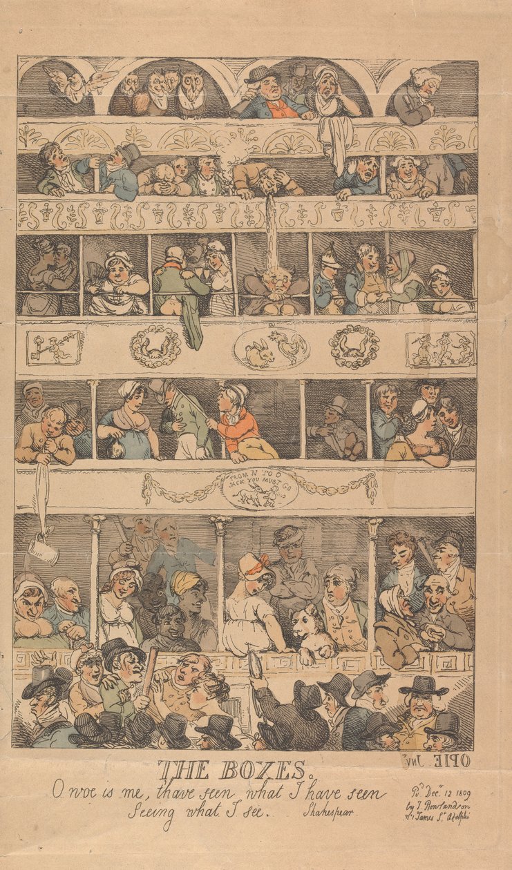 Las cajas: ¡Ay de mí, por haber visto lo que he visto, al ver lo que veo! de Thomas Rowlandson
