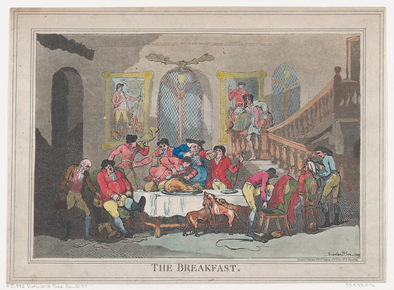 El Desayuno, 1 de febrero de 1789 de Thomas Rowlandson