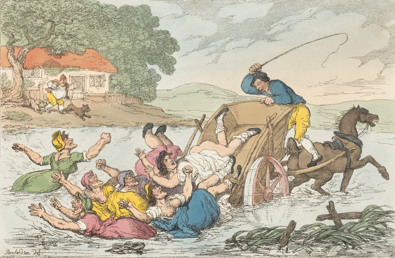 El Cartero y los Gitanos, 10 de mayo de 1815 de Thomas Rowlandson