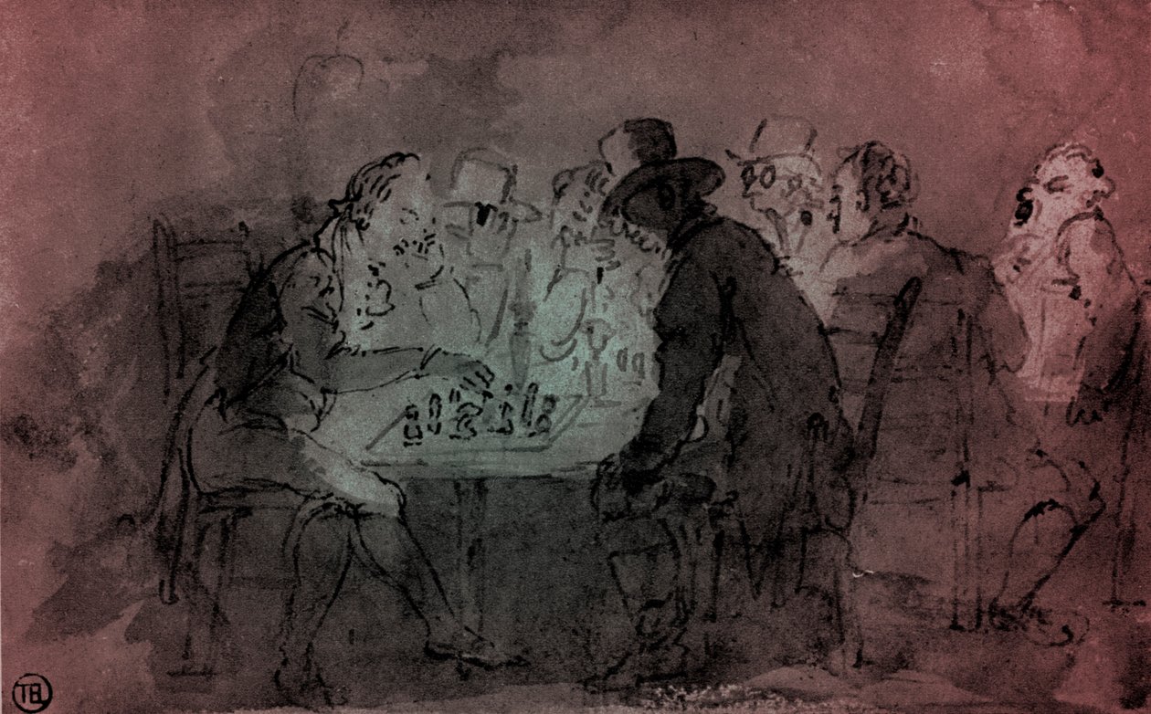 Los jugadores de ajedrez de Thomas Rowlandson