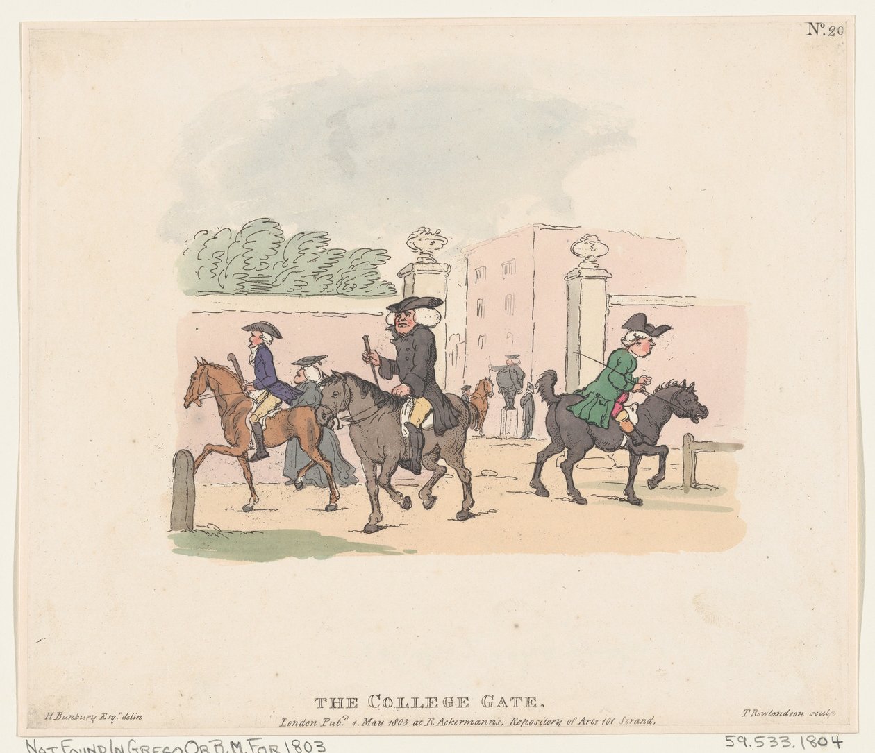 La puerta del colegio, 1 de mayo de 1803 de Thomas Rowlandson