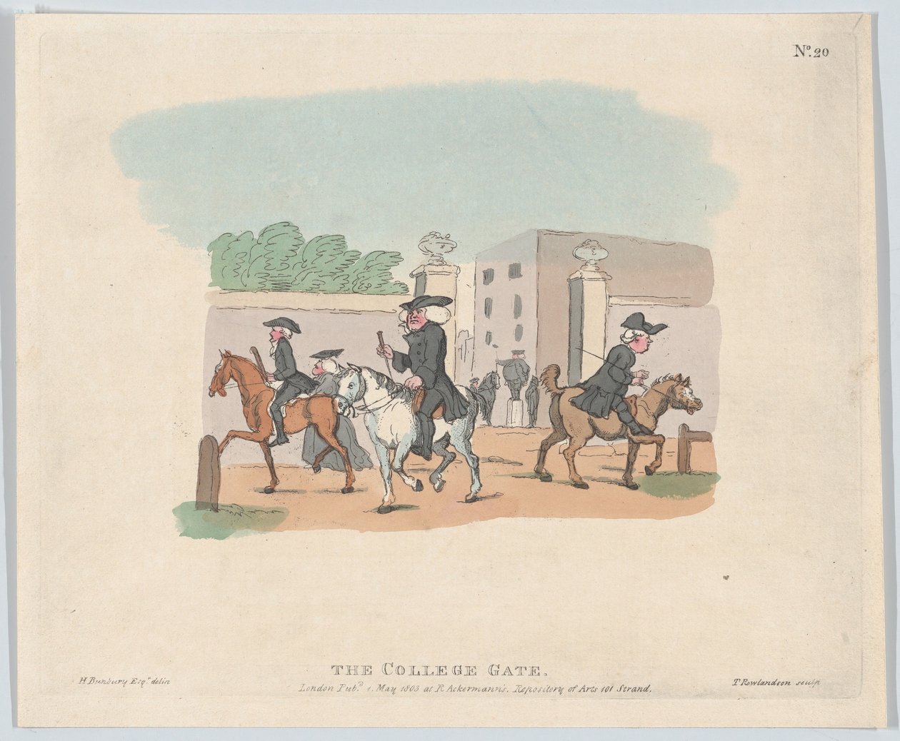 La Puerta del Colegio, 1 de mayo de 1803 de Thomas Rowlandson