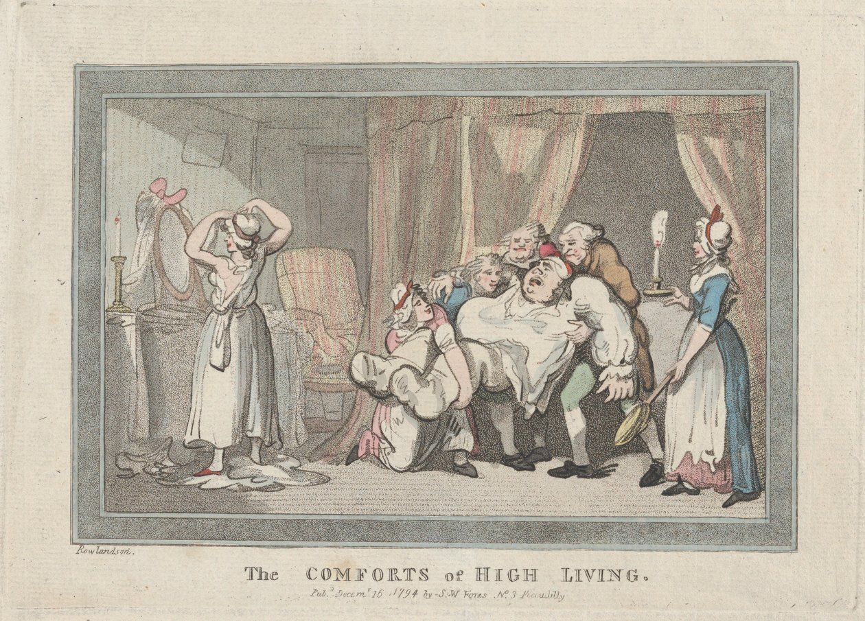 Las comodidades de la alta vida, 16 de diciembre de 1794 de Thomas Rowlandson