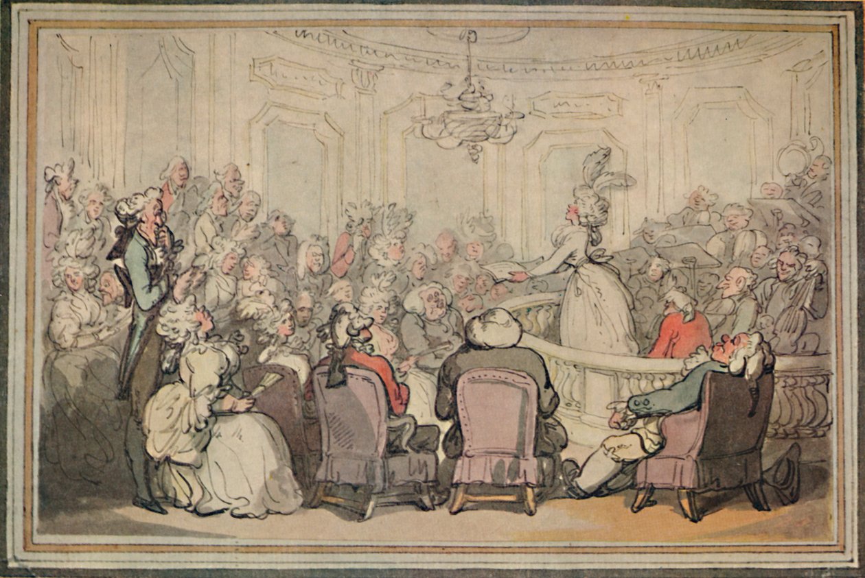 El Concierto. De Viaje de Matthew Bramble a Bath, c. 1780-1820, 1923 de Thomas Rowlandson