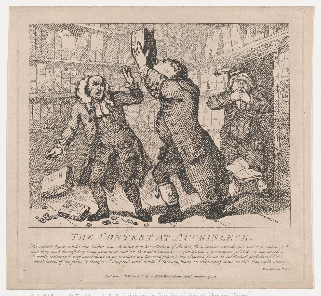 El Concurso en Auckinleck Bellezas Pintorescas de Boswell, Parte Segunda, 10 de junio de 1786 de Thomas Rowlandson