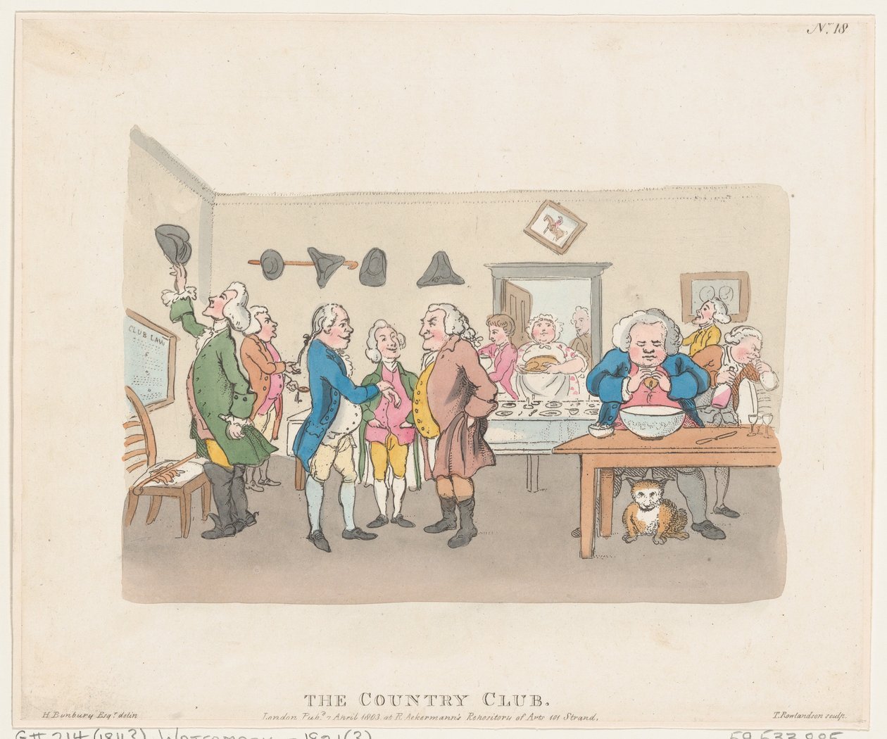 El Club de Campo, 7 de abril de 1803 de Thomas Rowlandson