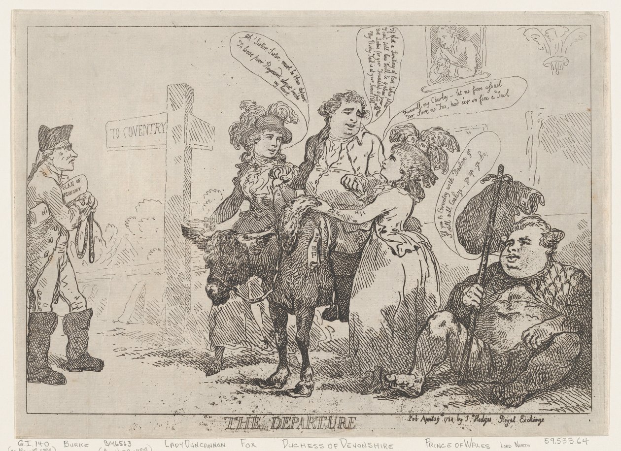 La partida, 29 de abril de 1784 de Thomas Rowlandson