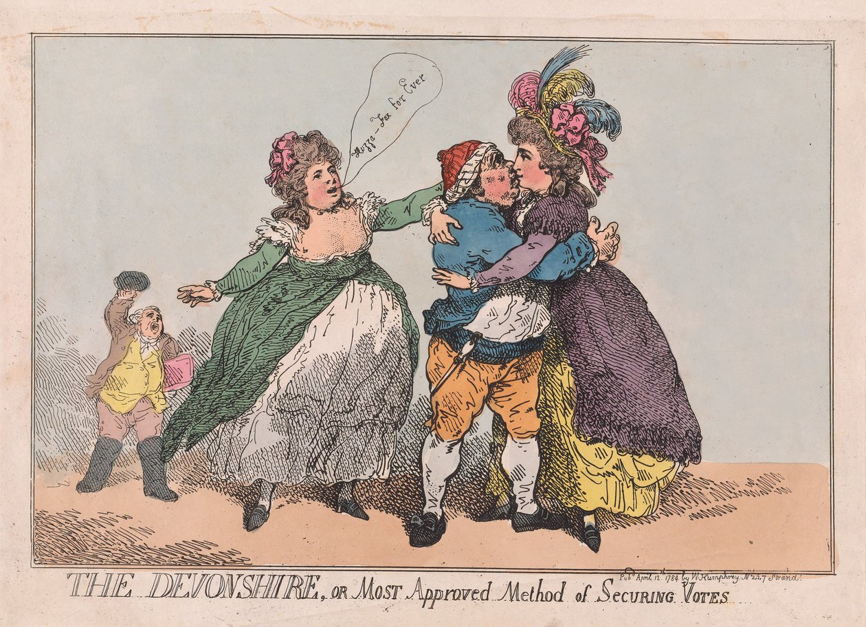 El Devonshire, o el Método Más Aprobado para Asegurar Votos de Thomas Rowlandson