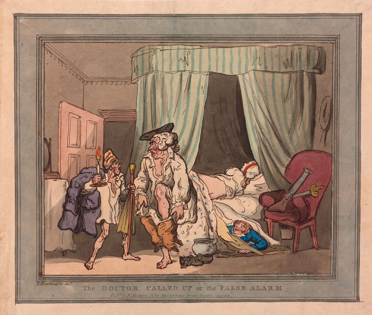 El Doctor Llamado o la Falsa Alarma de Thomas Rowlandson