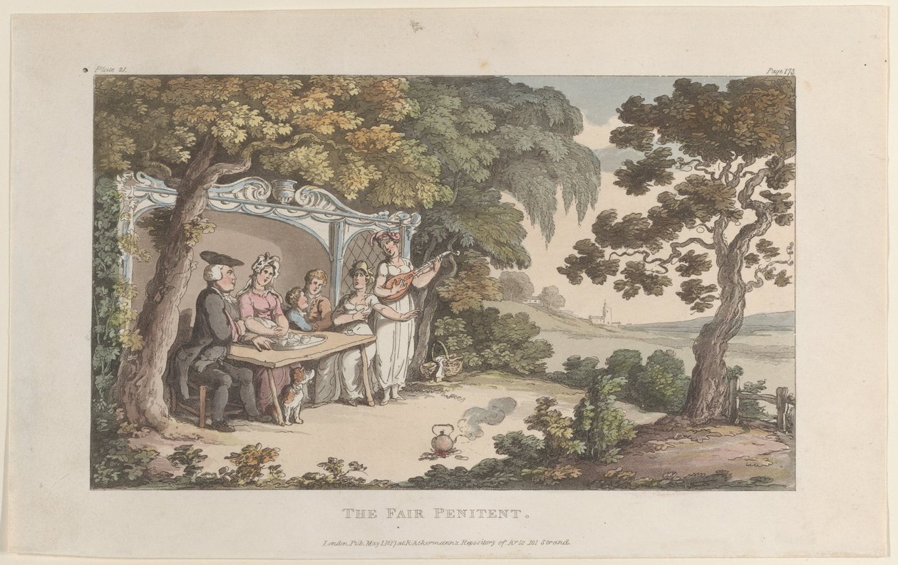 La penitente justa, de The Vicar of Wakefield de Thomas Rowlandson