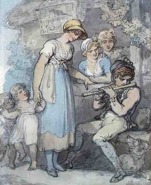 El Flautista de Thomas Rowlandson