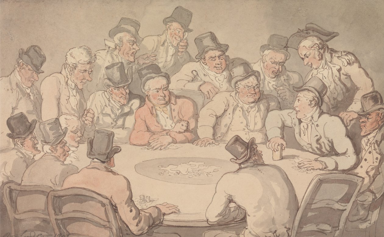 La mesa de juego de Thomas Rowlandson