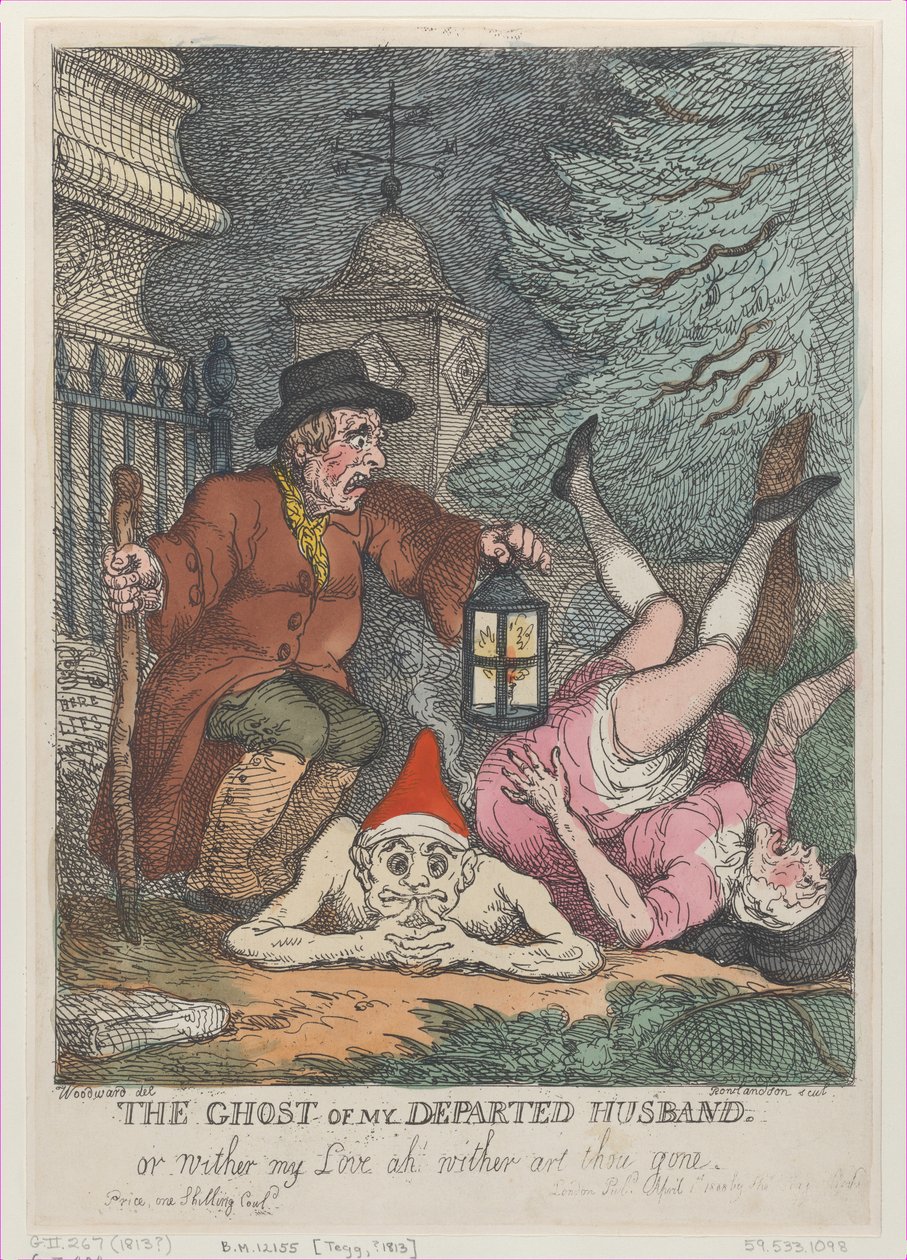 El Fantasma de Mi Esposo Fallecido, o Adónde ha Ido Mi Amor de Thomas Rowlandson