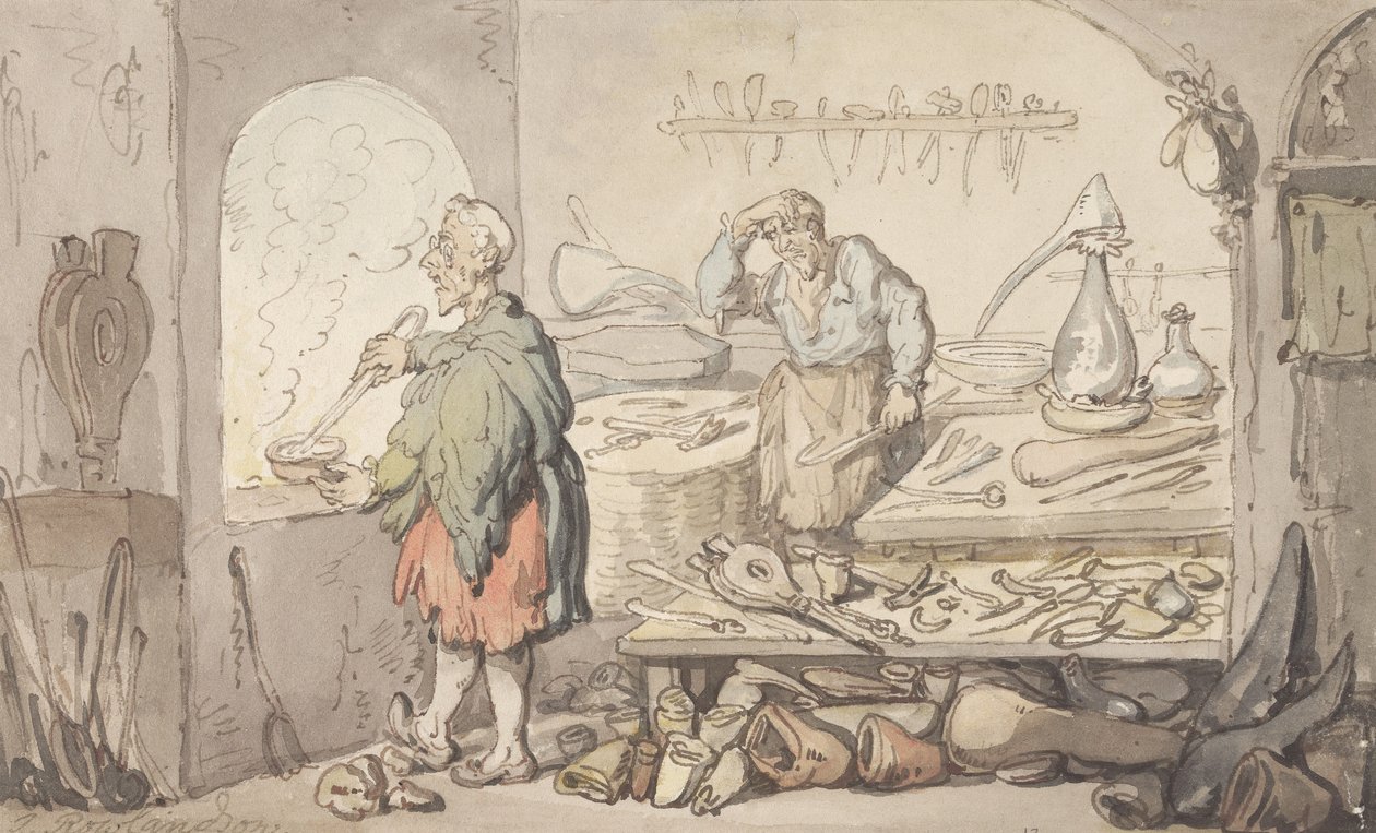 La fábrica de vidrio de Thomas Rowlandson