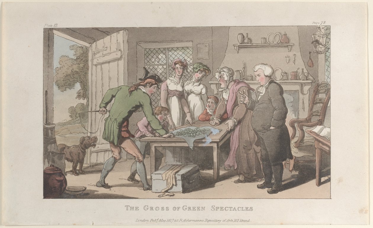 Las gafas verdes, de El vicario de Wakefield de Thomas Rowlandson