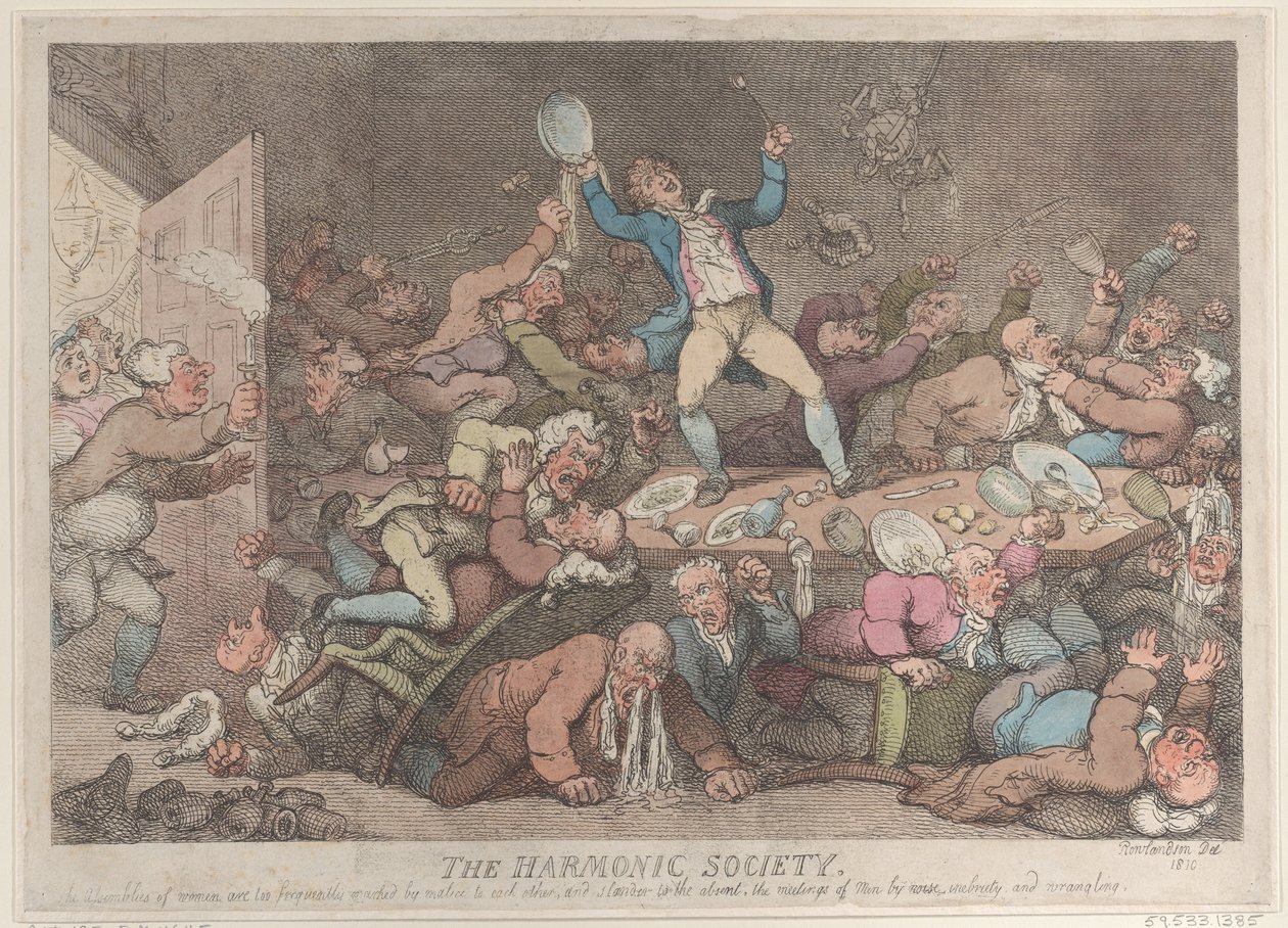 La Sociedad Armónica, 1810 de Thomas Rowlandson