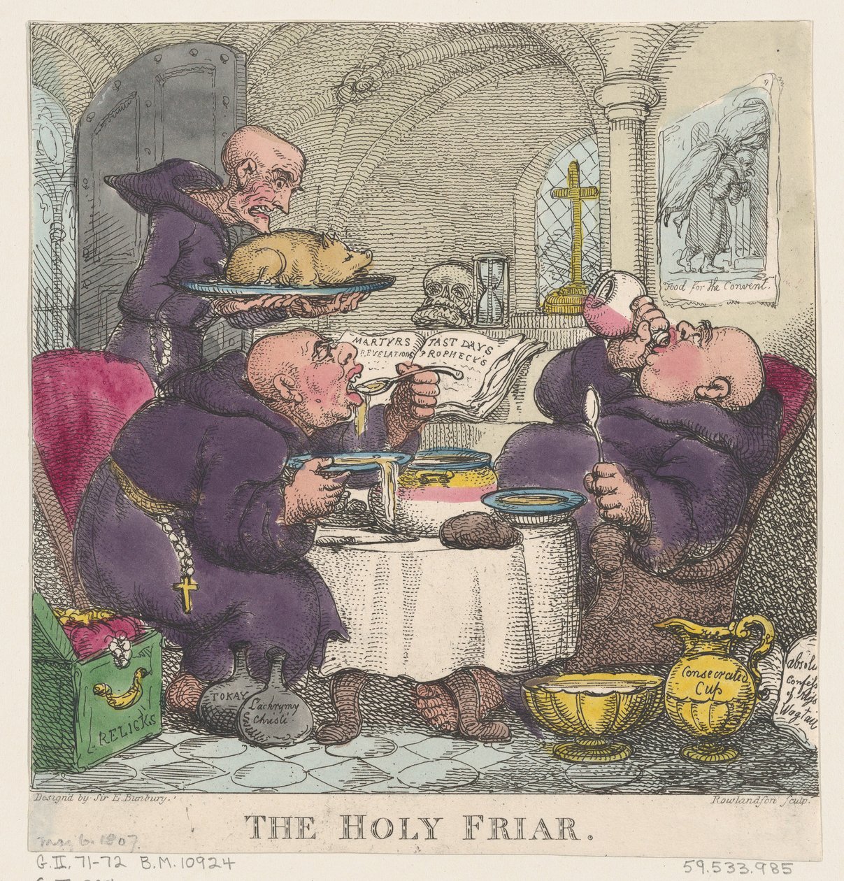 El Fraile Santo, 6 de mayo de 1807 de Thomas Rowlandson