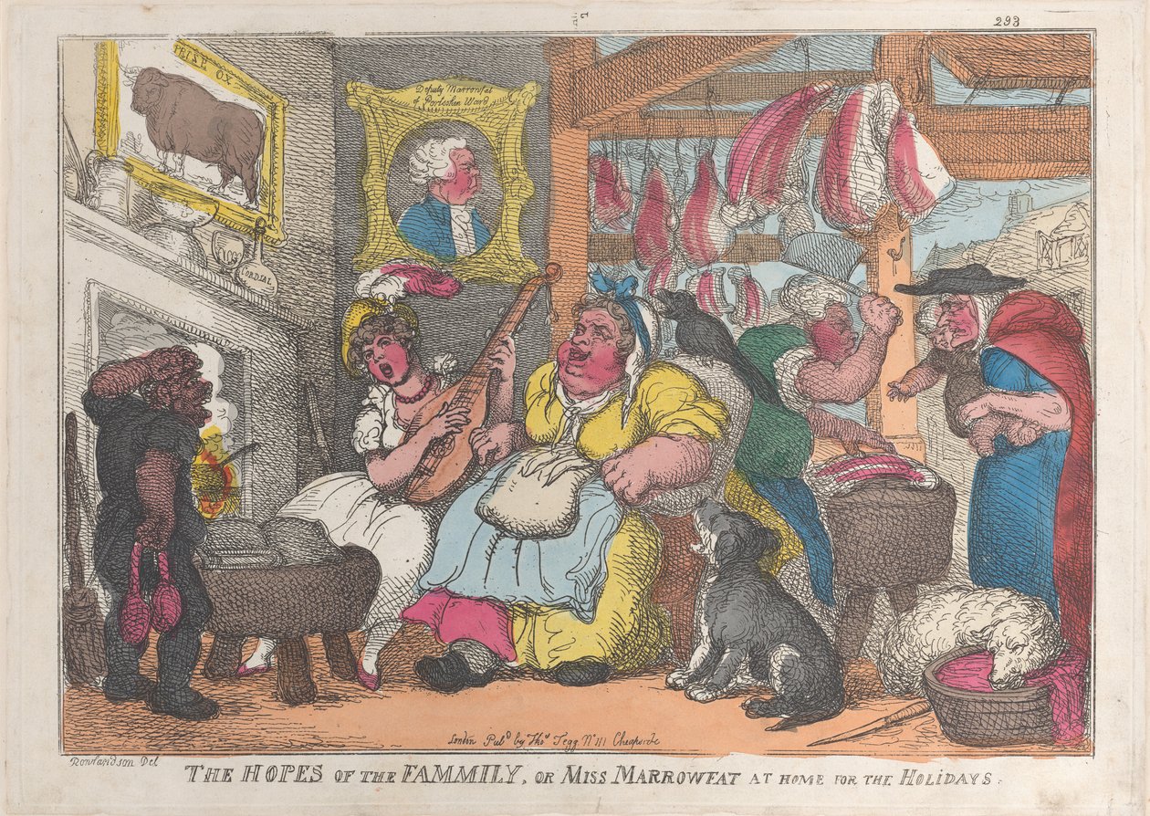Las esperanzas de la familia, o la señorita Marrowfat en casa por las vacaciones, 1809-13 de Thomas Rowlandson