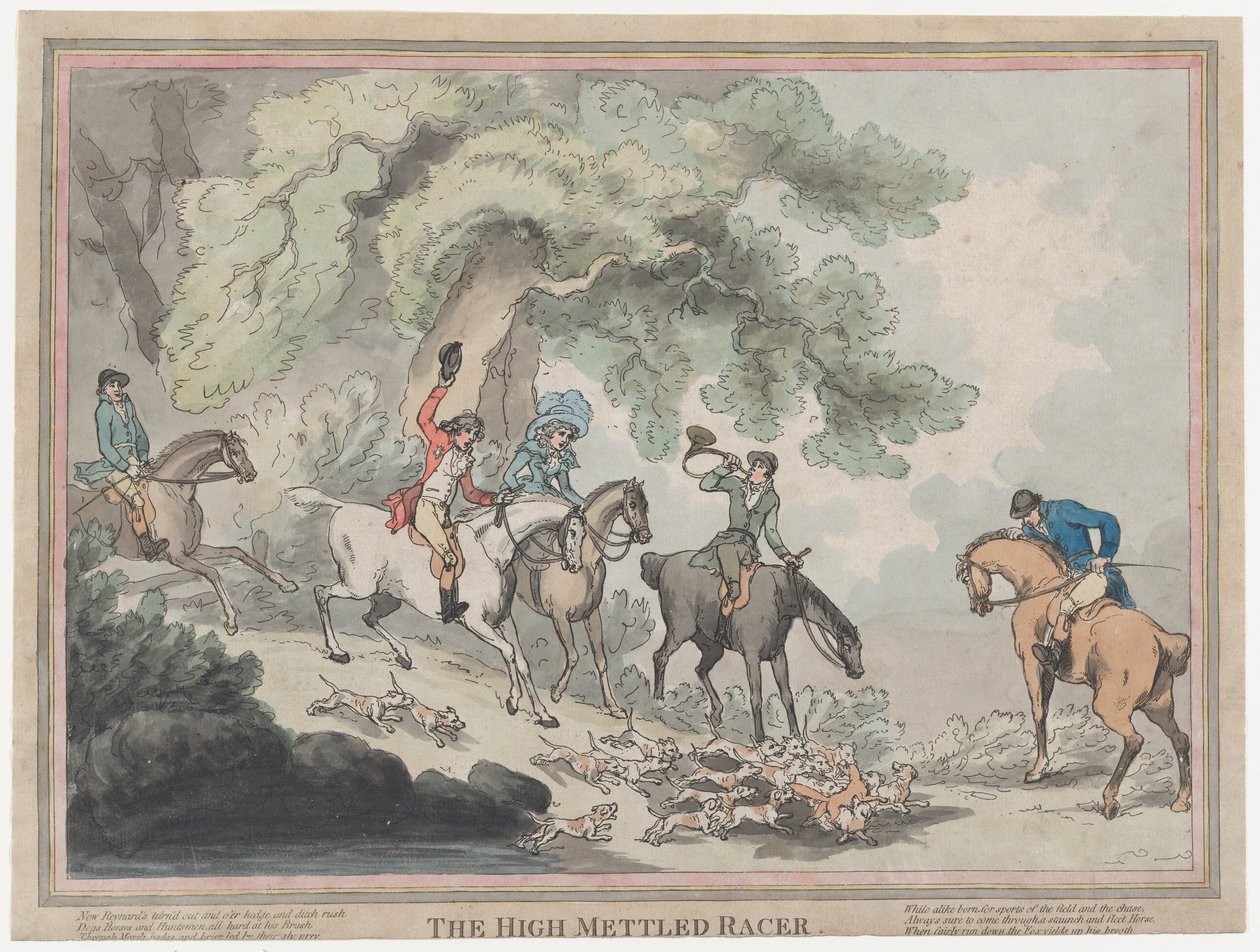 El cazador de La vida de un caballo de carreras, o El corredor de alta casta, 20 de julio de 1789 de Thomas Rowlandson