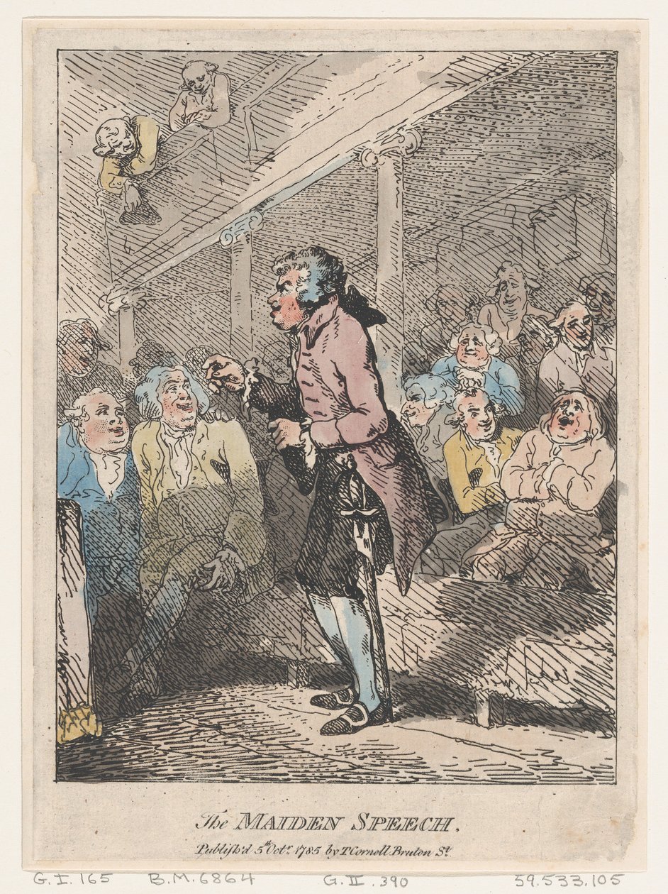El discurso inaugural, 5 de octubre de 1785 de Thomas Rowlandson