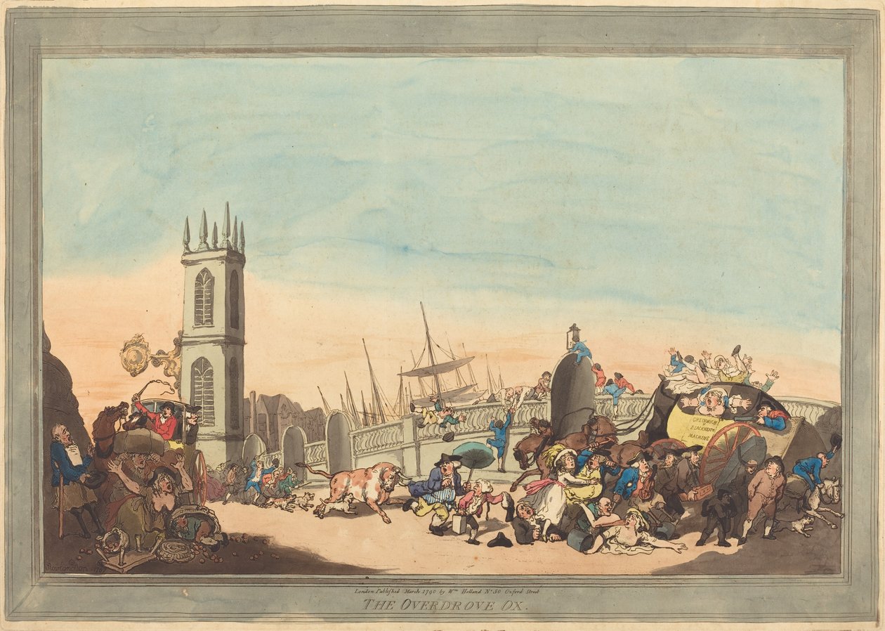 El buey sobrecargado, 1787 de Thomas Rowlandson