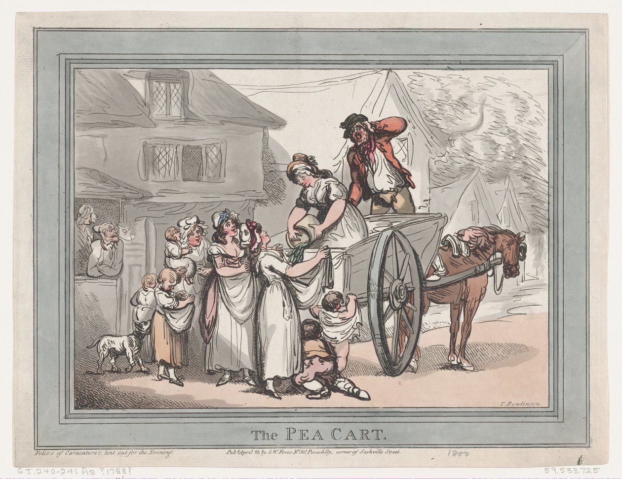 El Carro de Guisantes, 16 de abril de 1788 de Thomas Rowlandson