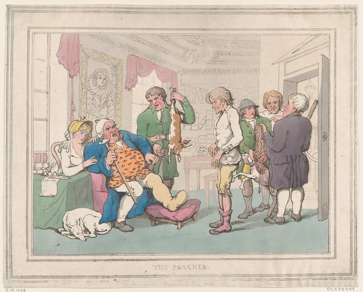 El cazador furtivo, 1 de mayo de 1806 de Thomas Rowlandson