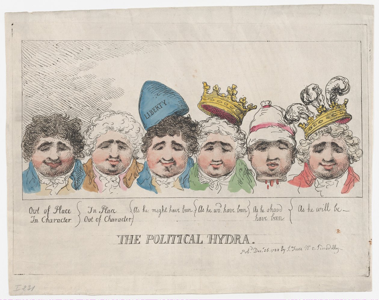 La hidra política, 26 de diciembre de 1788 de Thomas Rowlandson