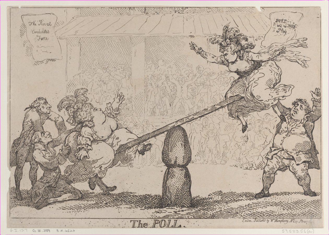 La encuesta, 12 de abril de 1784 de Thomas Rowlandson