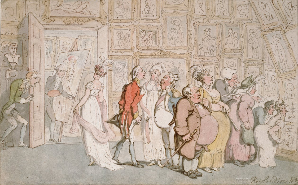 La antesala del pintor de retratos de Thomas Rowlandson