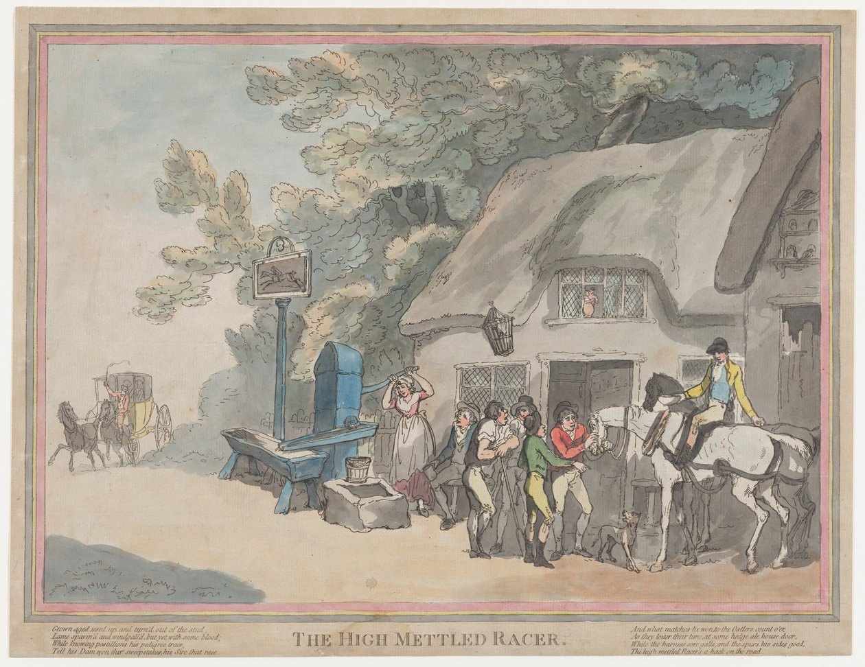 El caballo de posta (de *La vida de un caballo de carreras, o El corredor de gran temperamento*) de Thomas Rowlandson