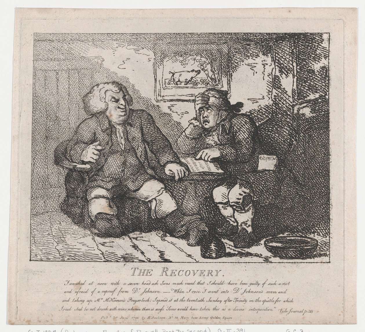 La Recuperación de las Bellezas Pintorescas de Boswell, Parte Segunda, 20 de junio de 1786 de Thomas Rowlandson