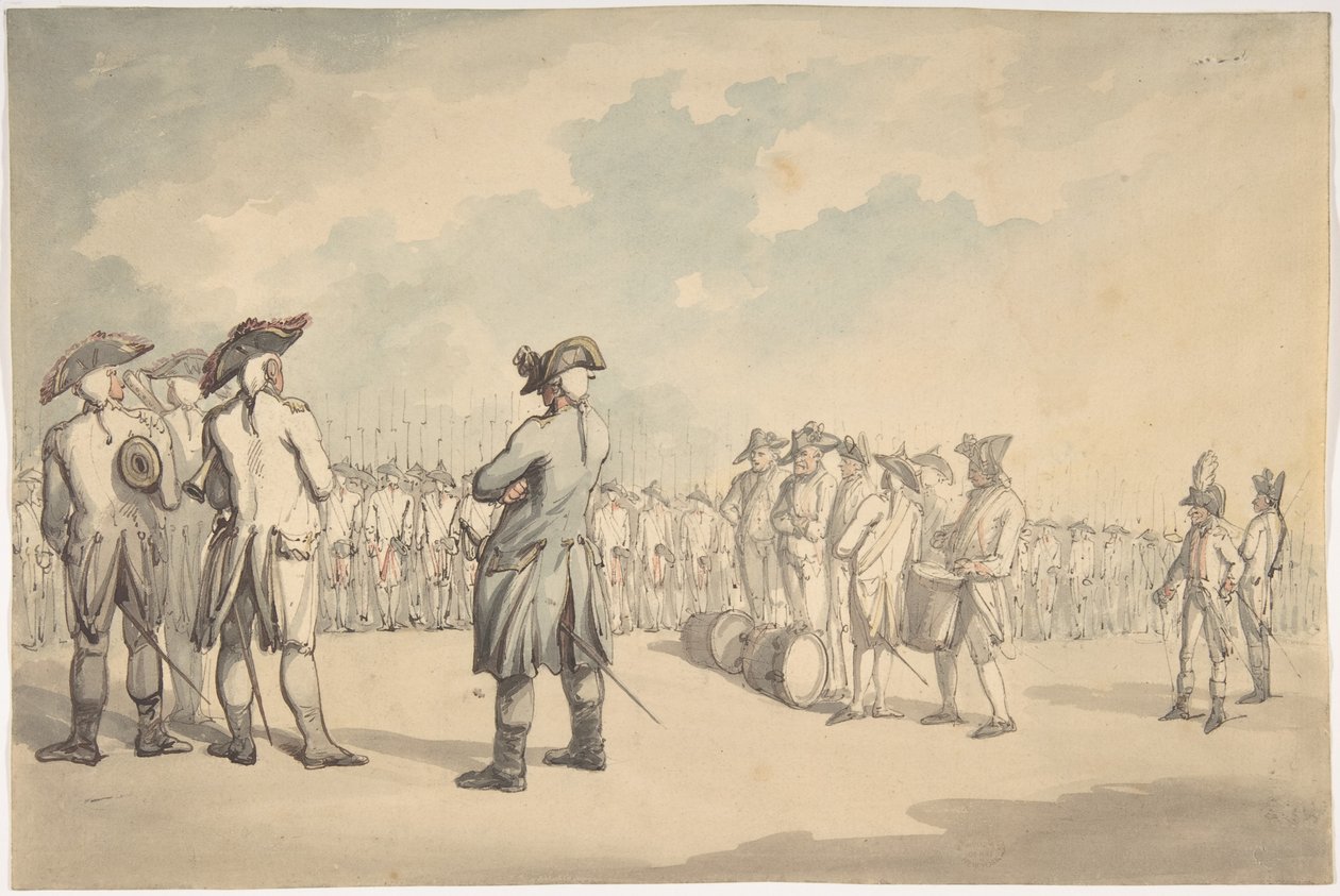 La revista militar de Thomas Rowlandson