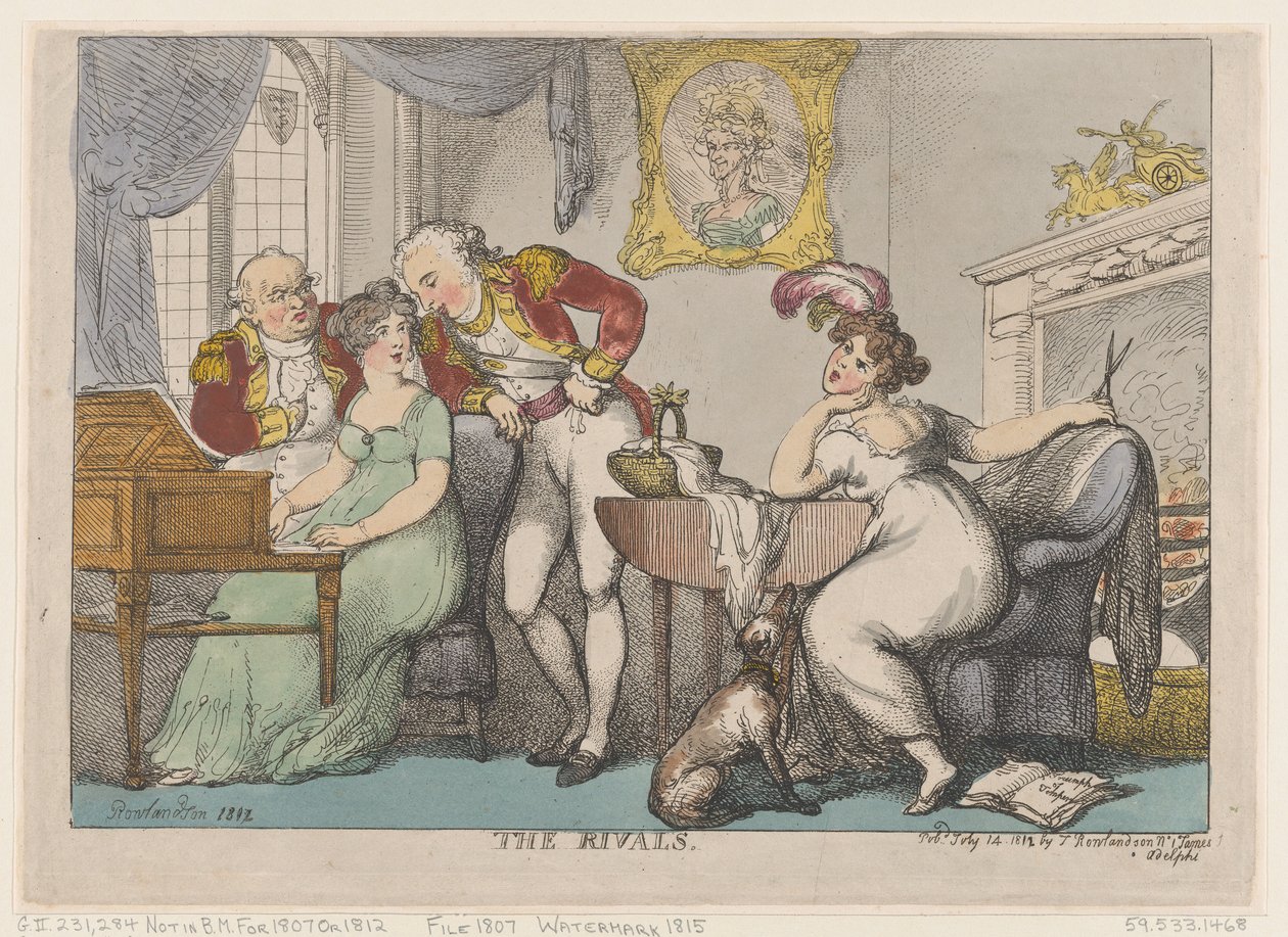 Los Rivales, 14 de julio de 1807 de Thomas Rowlandson