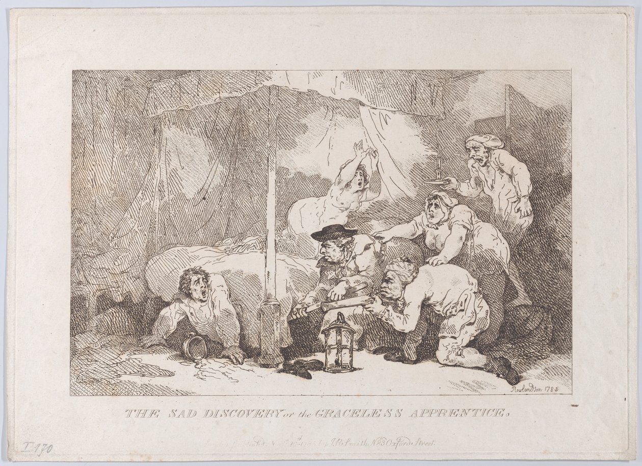 El triste descubrimiento del aprendiz sin modales de Thomas Rowlandson