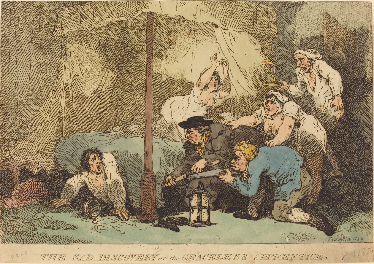 El triste descubrimiento, o el aprendiz desvergonzado de Thomas Rowlandson