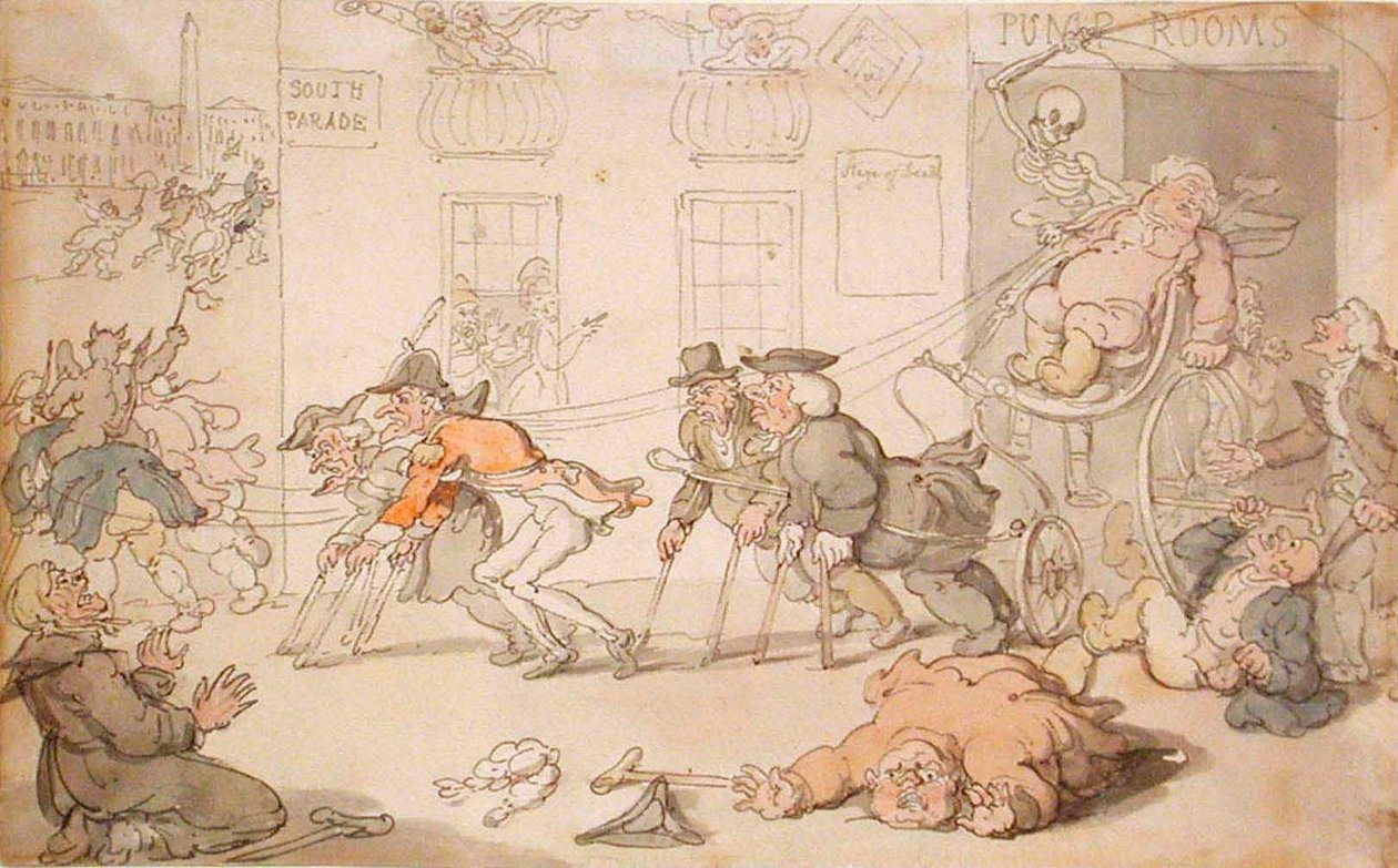 El escenario de la muerte de Thomas Rowlandson