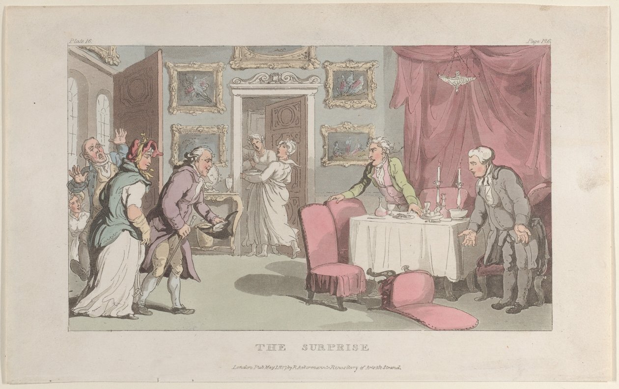 La sorpresa, del Vicar of Wakefield de Thomas Rowlandson