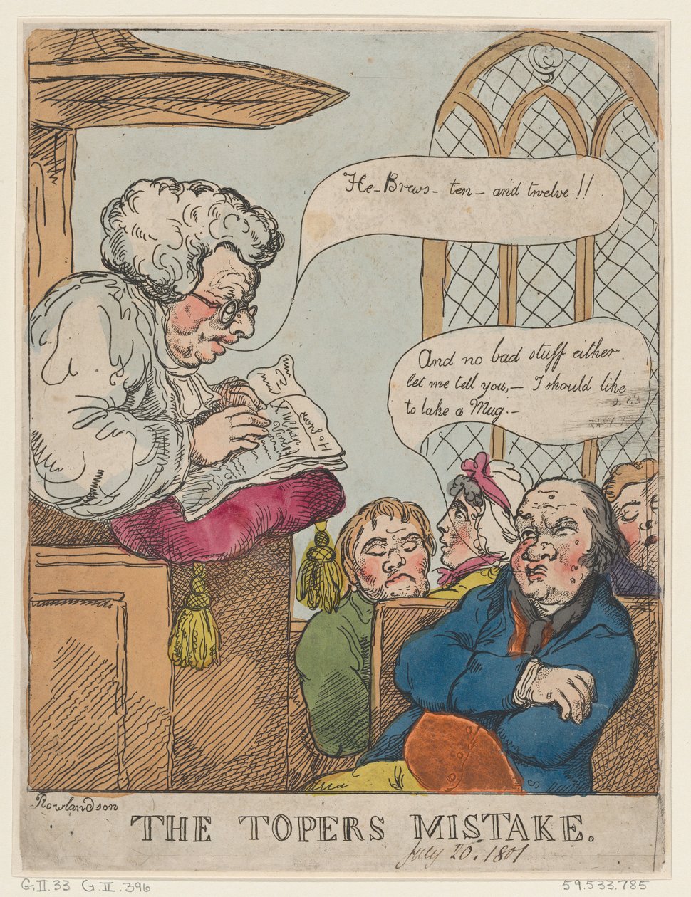 El Error del Bebedor de Thomas Rowlandson