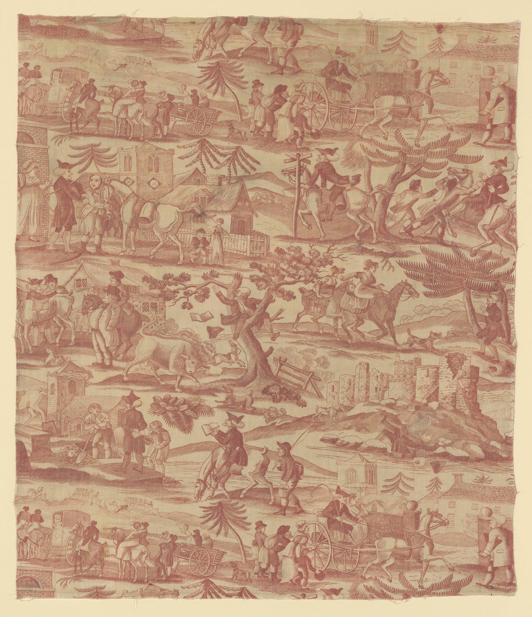 Los Viajes del Doctor Syntax (Tela de Mobiliario) de Thomas Rowlandson