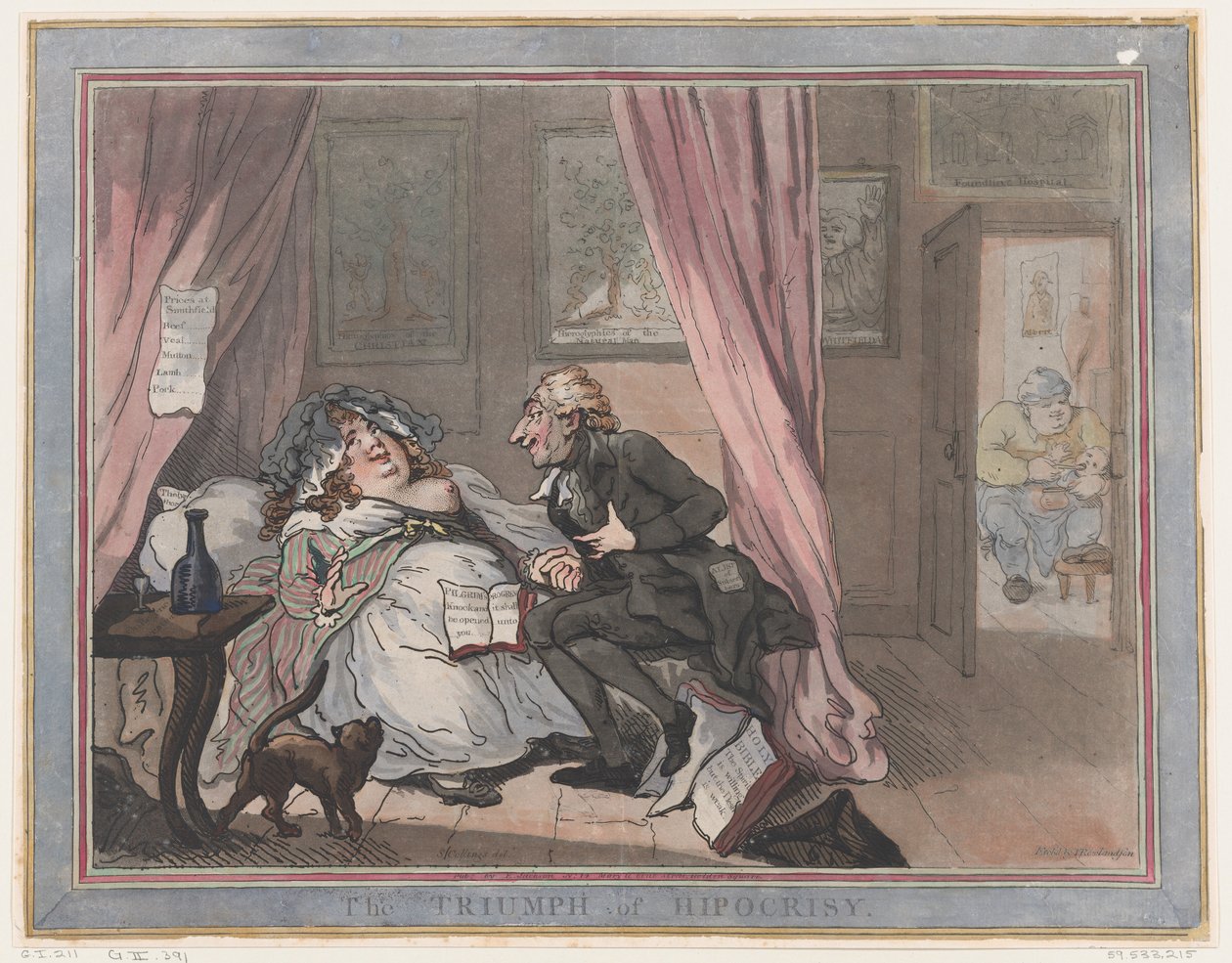 El triunfo de la hipocresía, enero 11, 1787 de Thomas Rowlandson