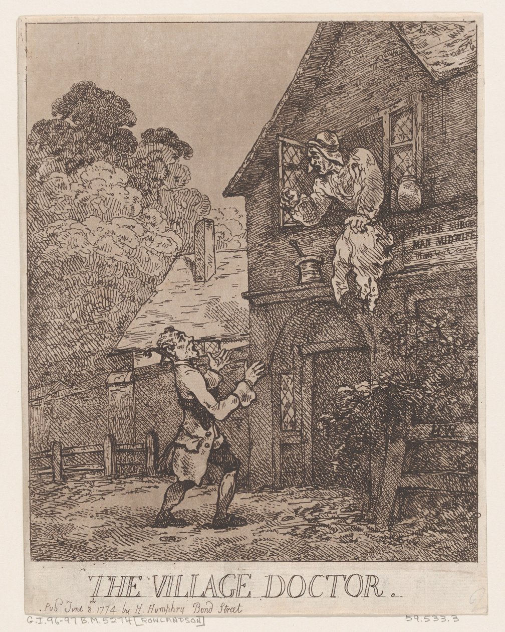 El doctor del pueblo de Thomas Rowlandson
